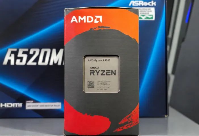 Kit gamer placa mãe A520 + Ryzen 5 5500 AM4