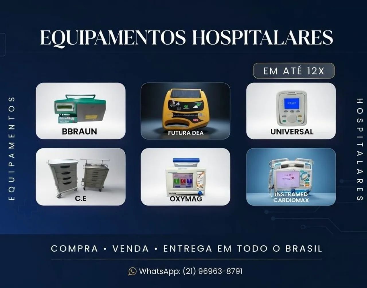Equipamentos para ambulância emergência e cti