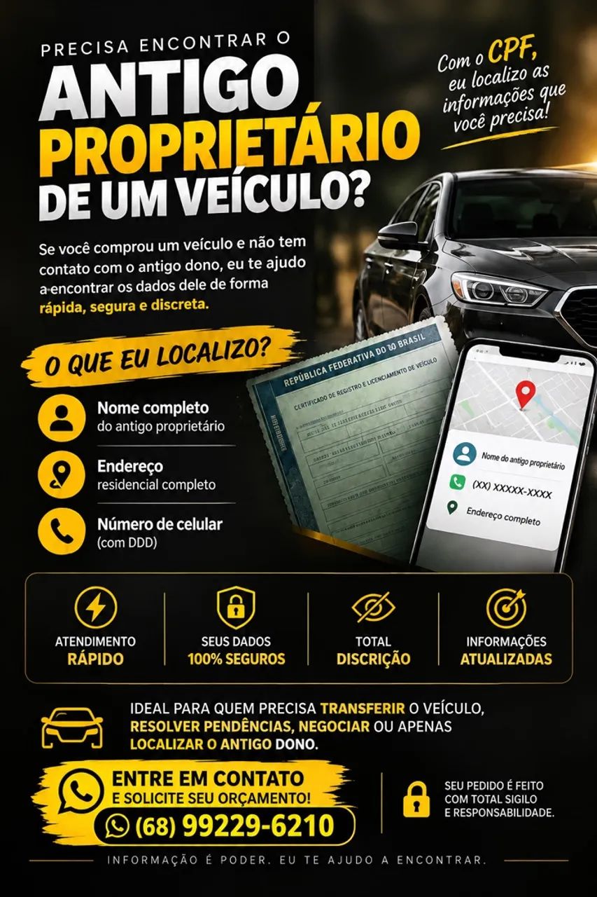 Localizo o antigo proprietário 