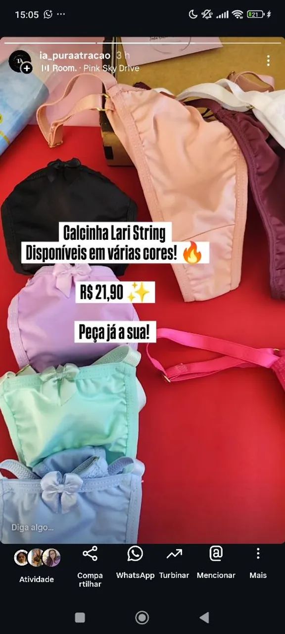 Calcinha Lari String - Moda Íntima 