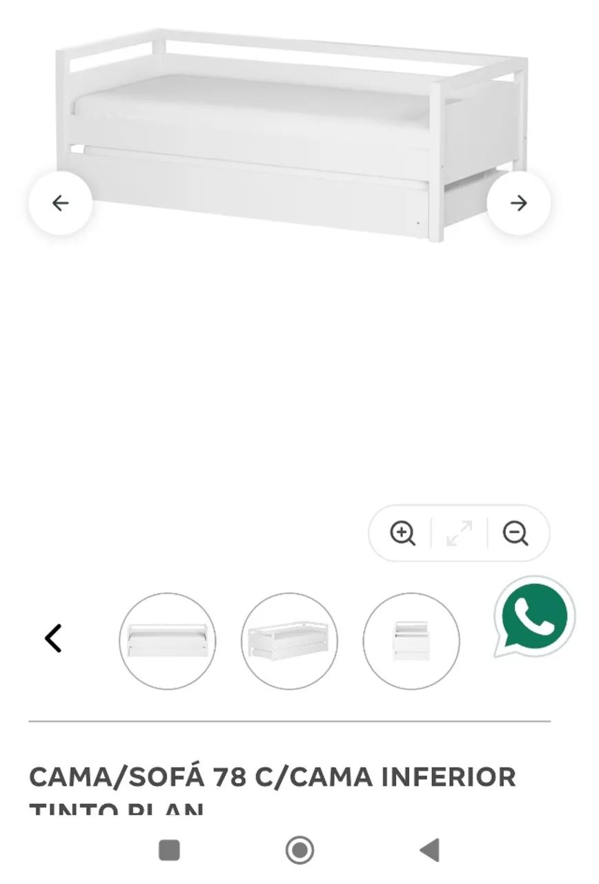 Sofá Cama Teen c Auxiliar e Colchões TOK STOK - Foto 5