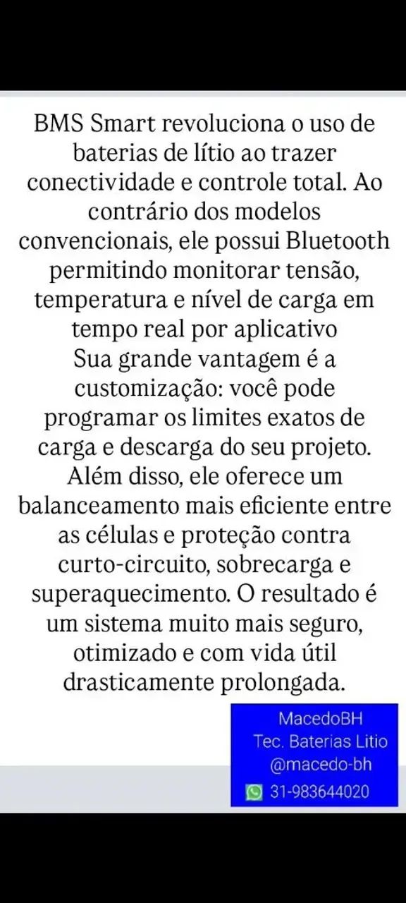 Manutenção Baterias Litio, Reativação e Recuperação, balanceamento, BMS Smart bluetooth - Foto 3