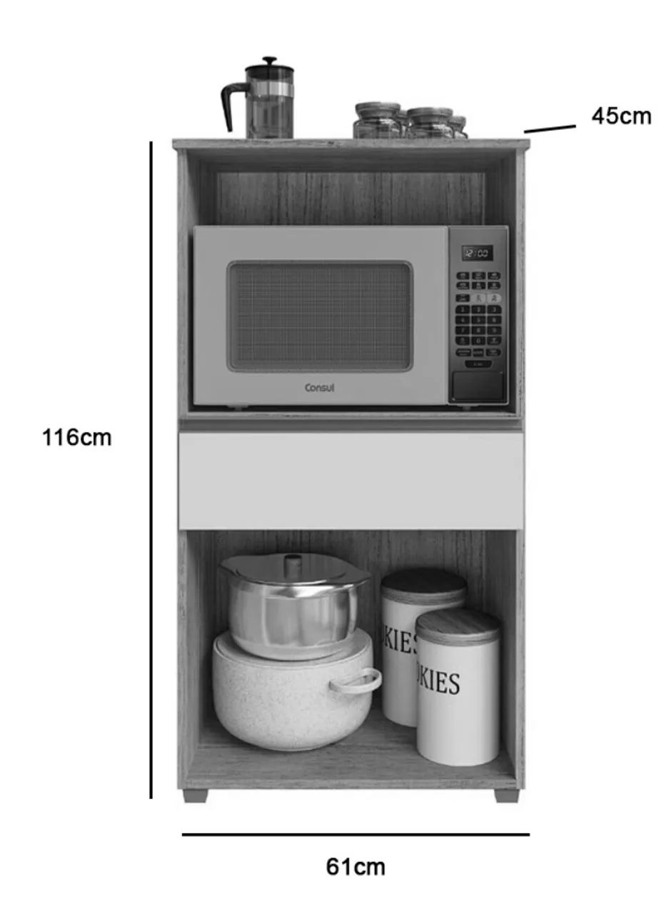 ?Balcão de Microondas Novo Com Gaveta  - Foto 3