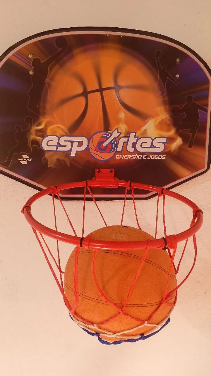 Cesta de basquete com bola  - Foto 2