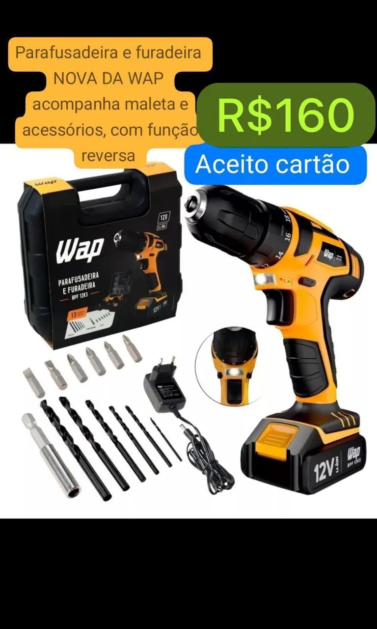 Parafusadeira e furadeira wap nova 