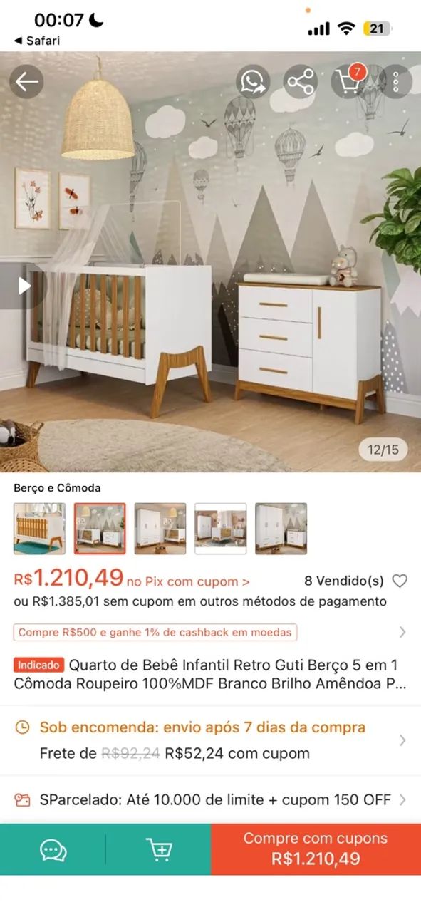 Berço + Cômoda + Poltrona  - Foto 2