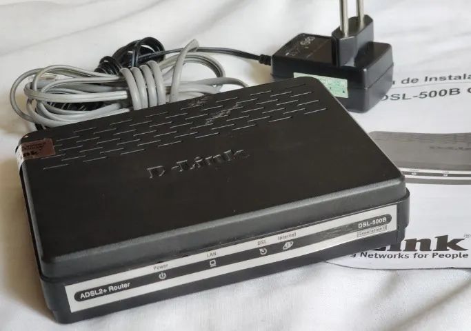 Modem Roteador D-Link DSL-500B  antigo simples com uma Lan RJ45 e Wan ADSL - Foto 2