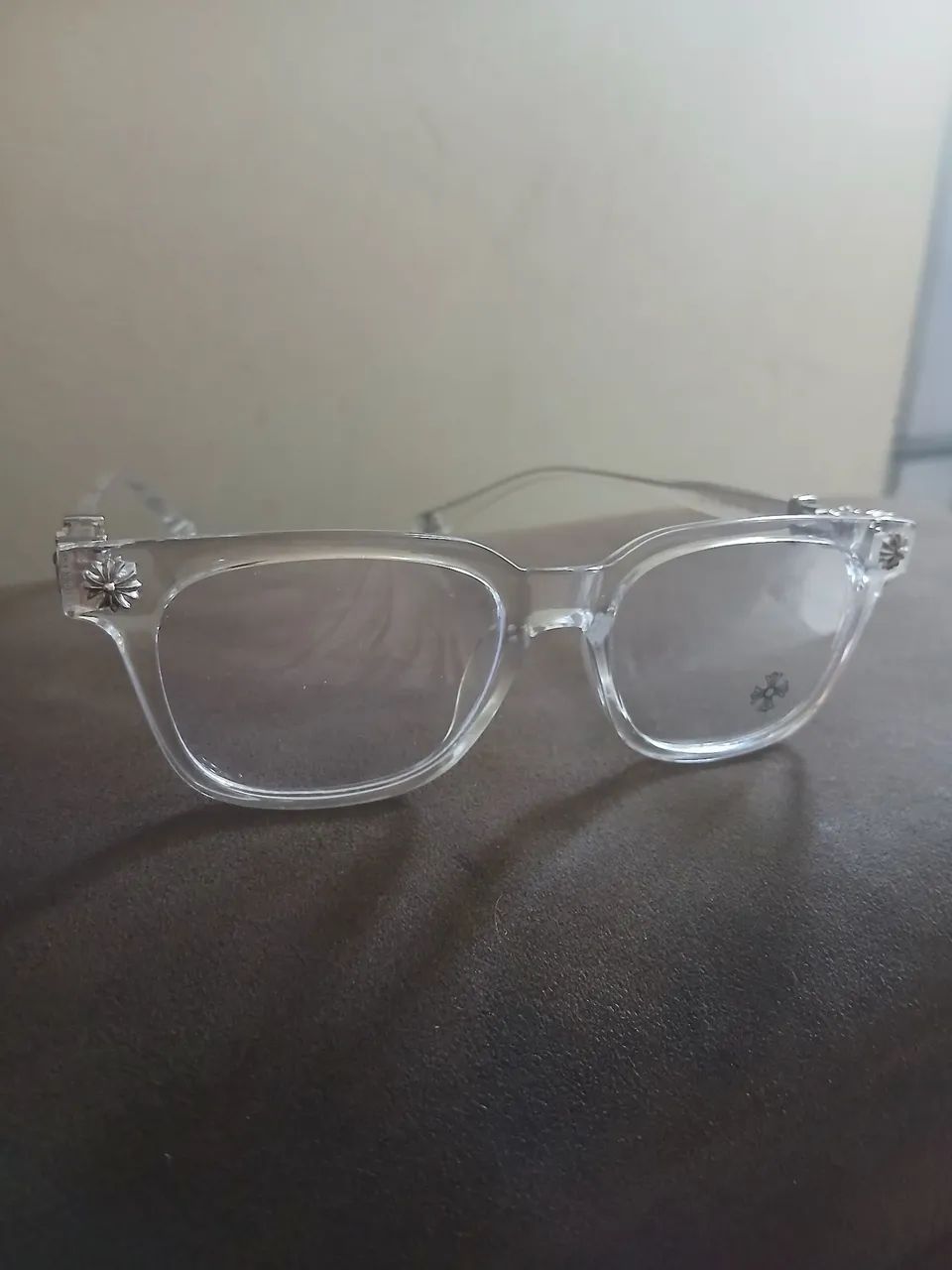 óculos chrome hearts transparente 