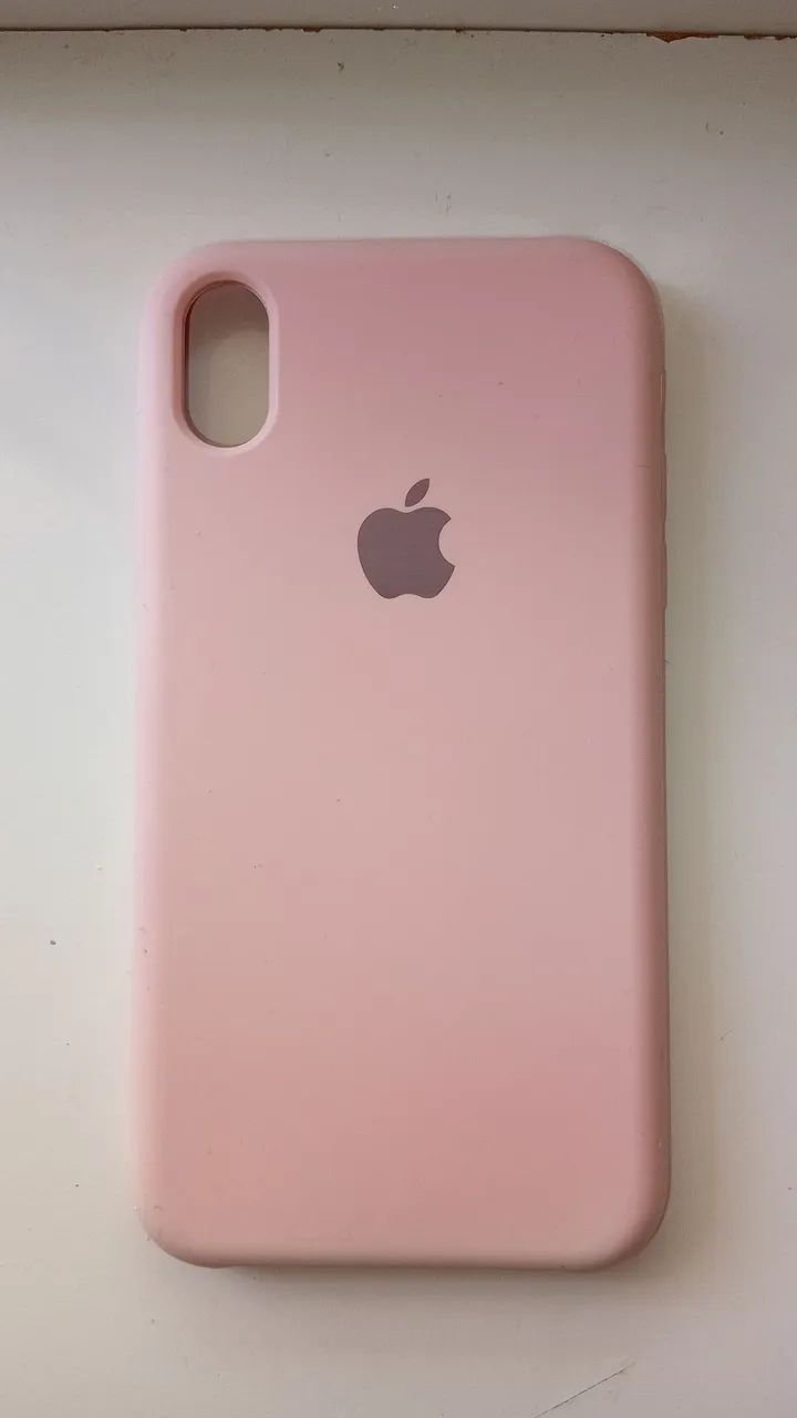 Capinha Original Apple Silicone Rosa - iPhone X / XS
