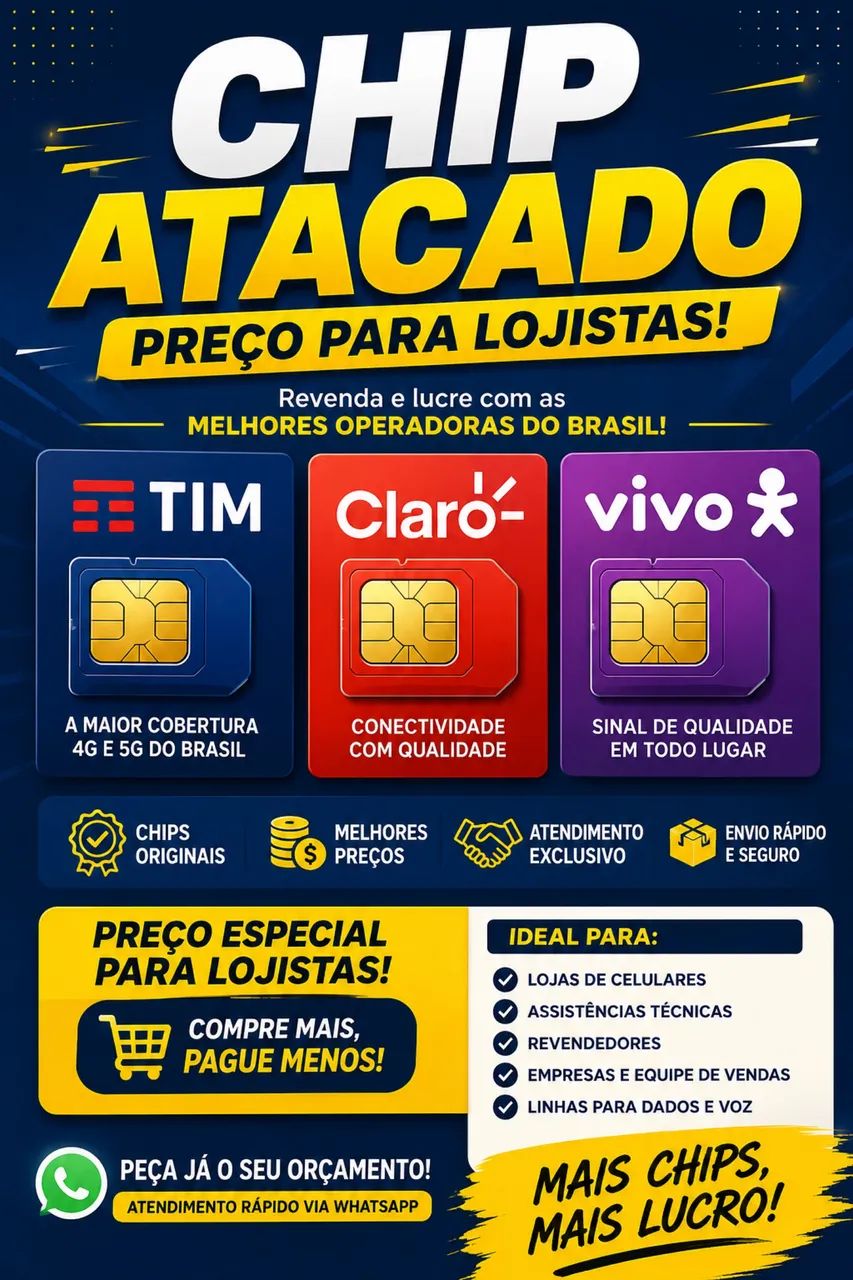 Chip celular atacado 