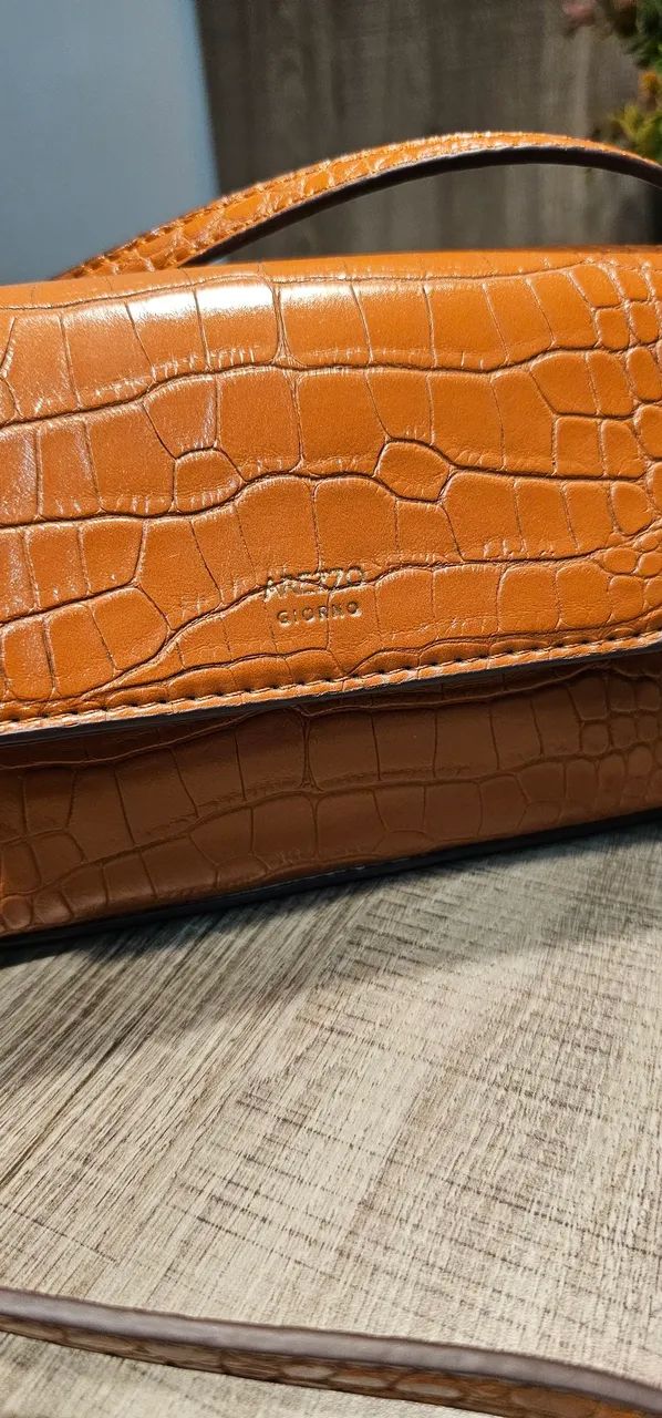BOLSA AREZZO CROCO MARROM ( ORIGINAL ) - Foto 4