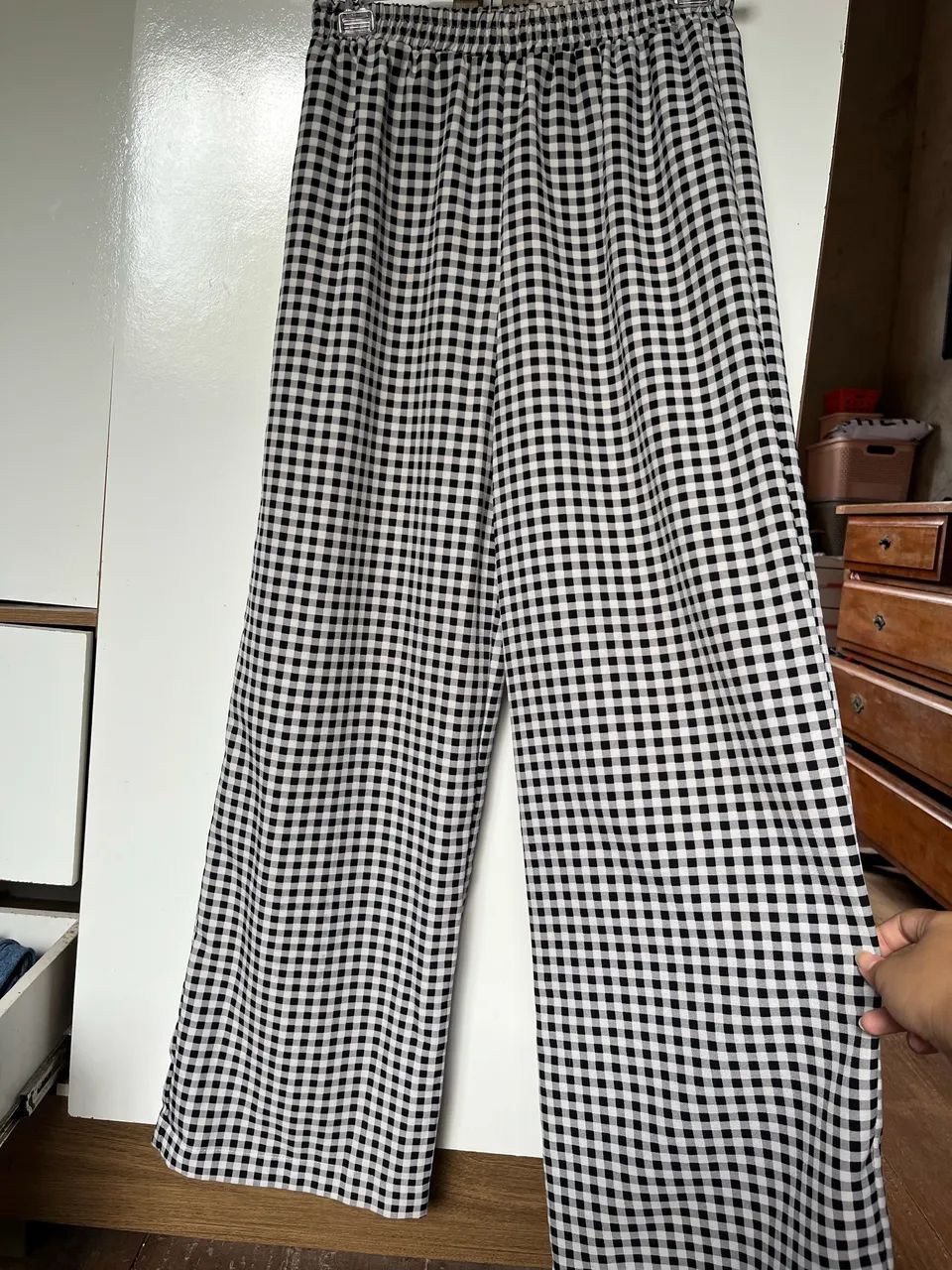 Calça Pantalona xadrez 