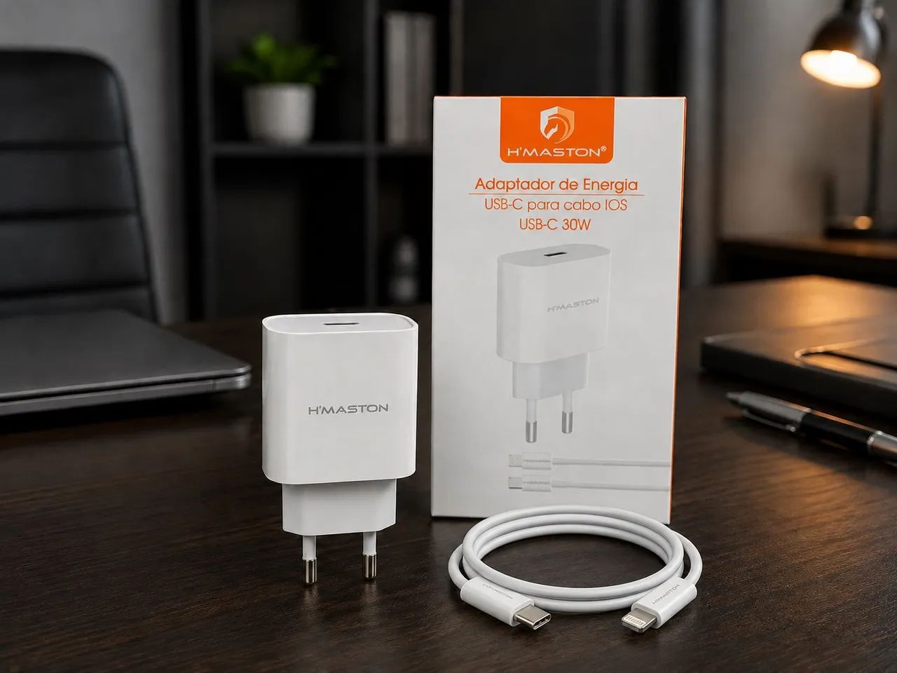 Carregador H?Maston 30W USB-C com Cabo para iPhone - Foto 2