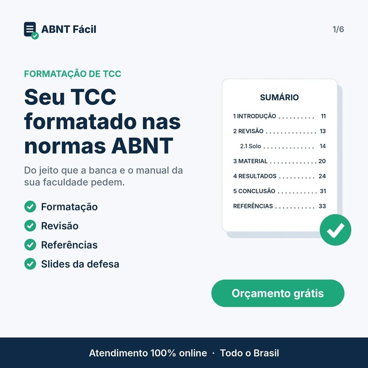 Formatação ABNT e Revisão de TCC 
