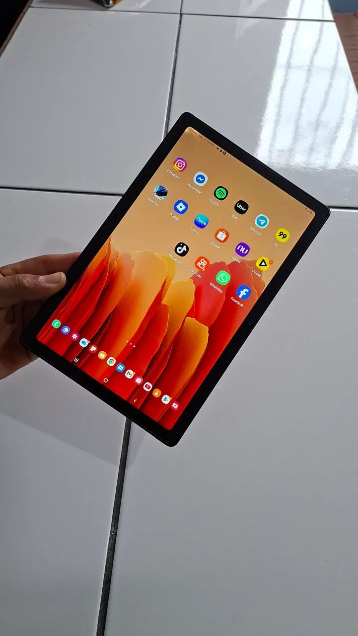 Tab A7 Tablet Samsung 10 pole 64Gbs Chip4G Faz Ligacao (Manchinha no Cantinho da tela) - Foto 4