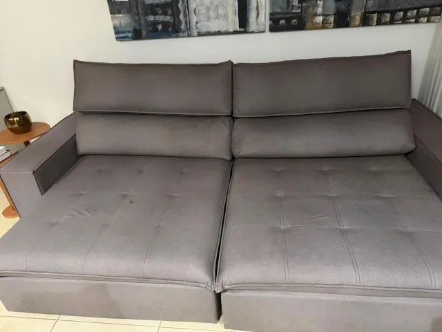 Sofá Cinza Retrátil - Foto 3