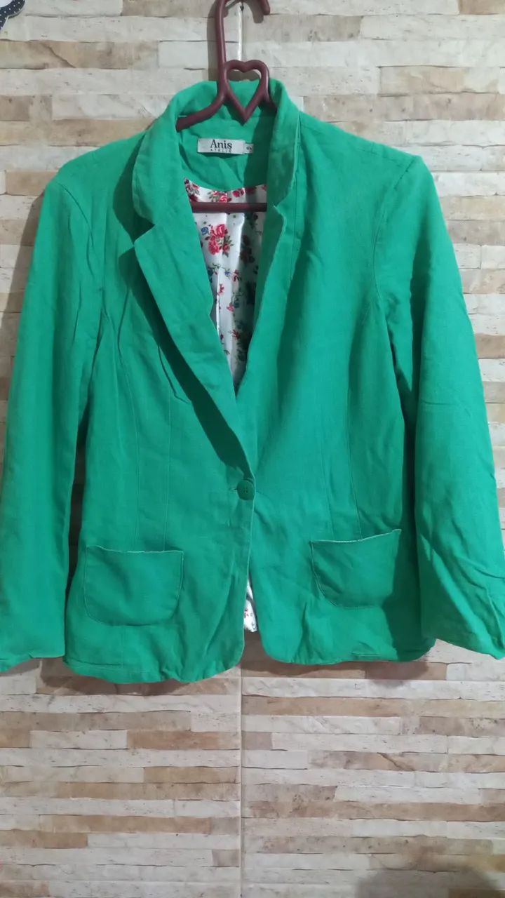 Blazer verde linho tam G