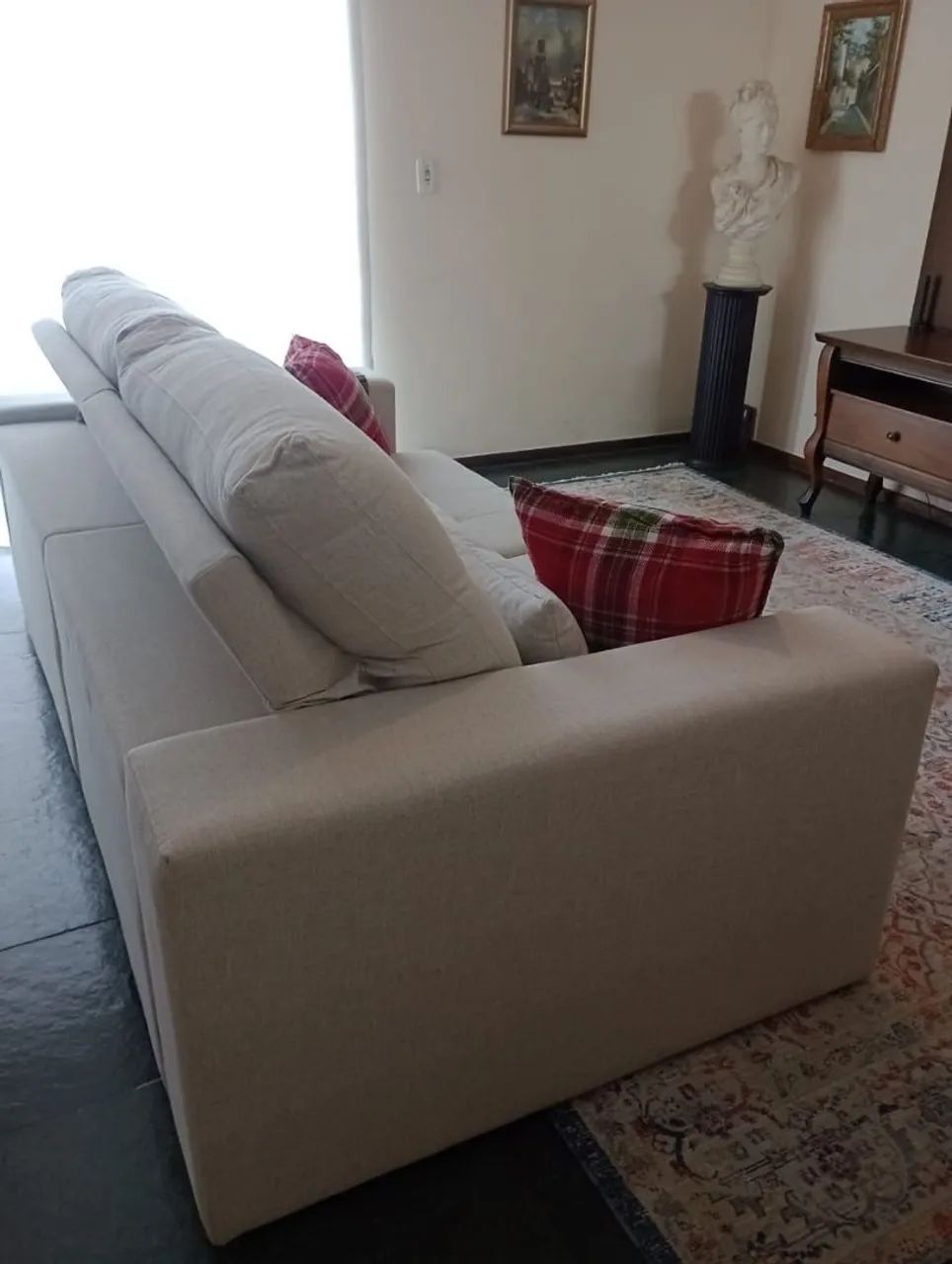 Vendo lindo sofá em linho436600682096906242