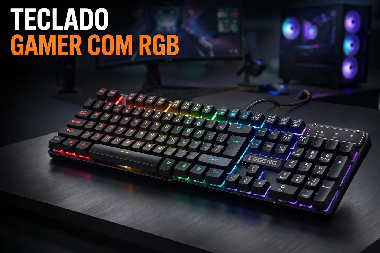 Teclado com RGB 