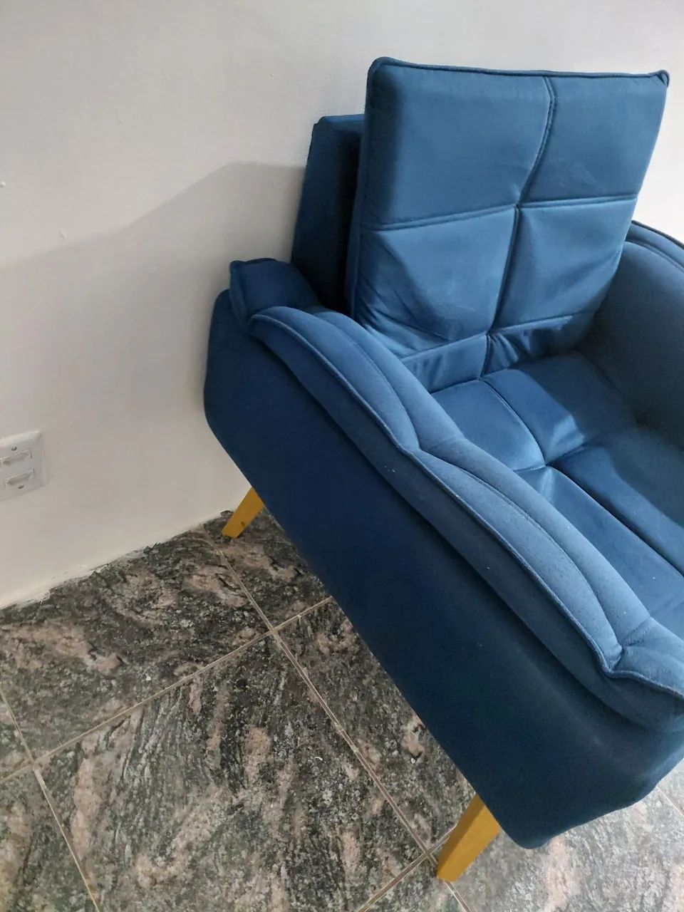 Poltrona marrom azul marinho  - Foto 3