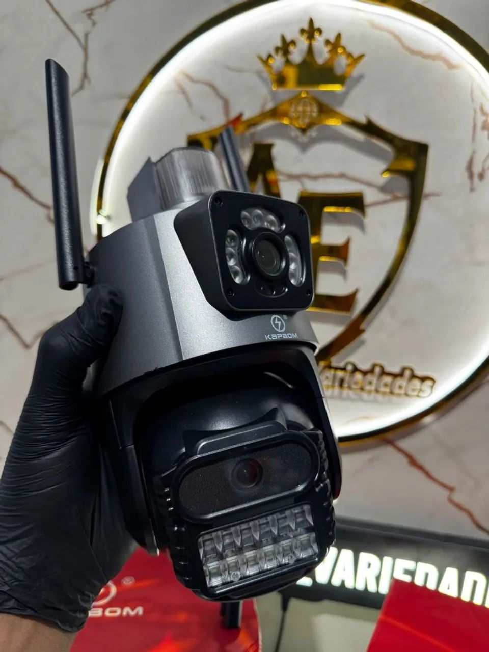 Camera wifi Externa dupla com Sirene - Foto 5