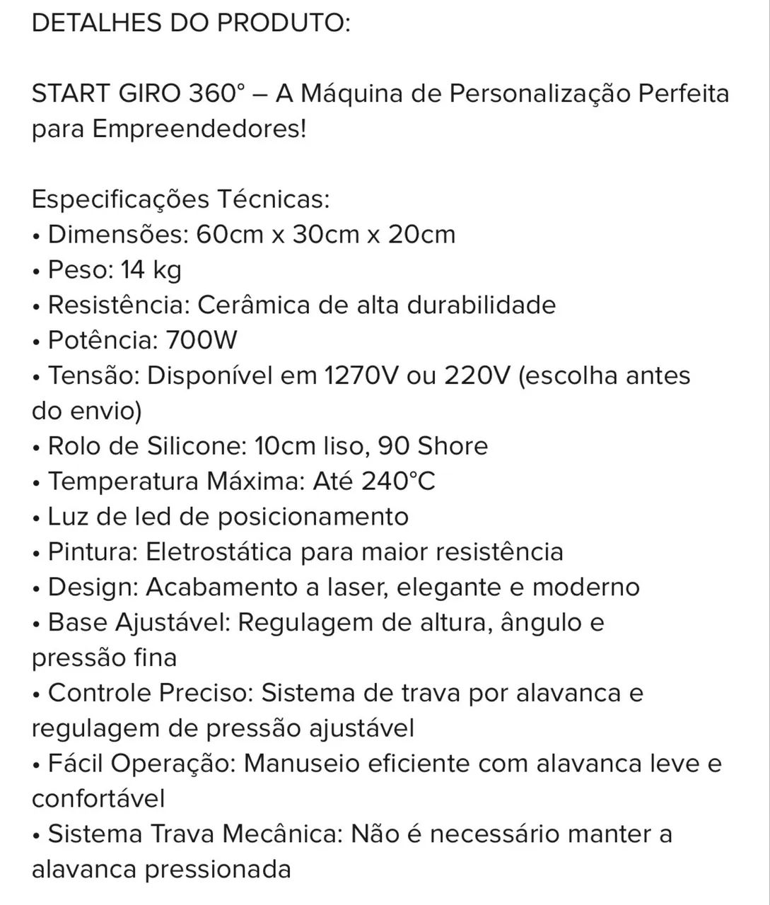 PRENSA TÉRMICA TRANSFER GIRO 360 - PERSONALIZE COPOS E BRINDES  - Foto 3
