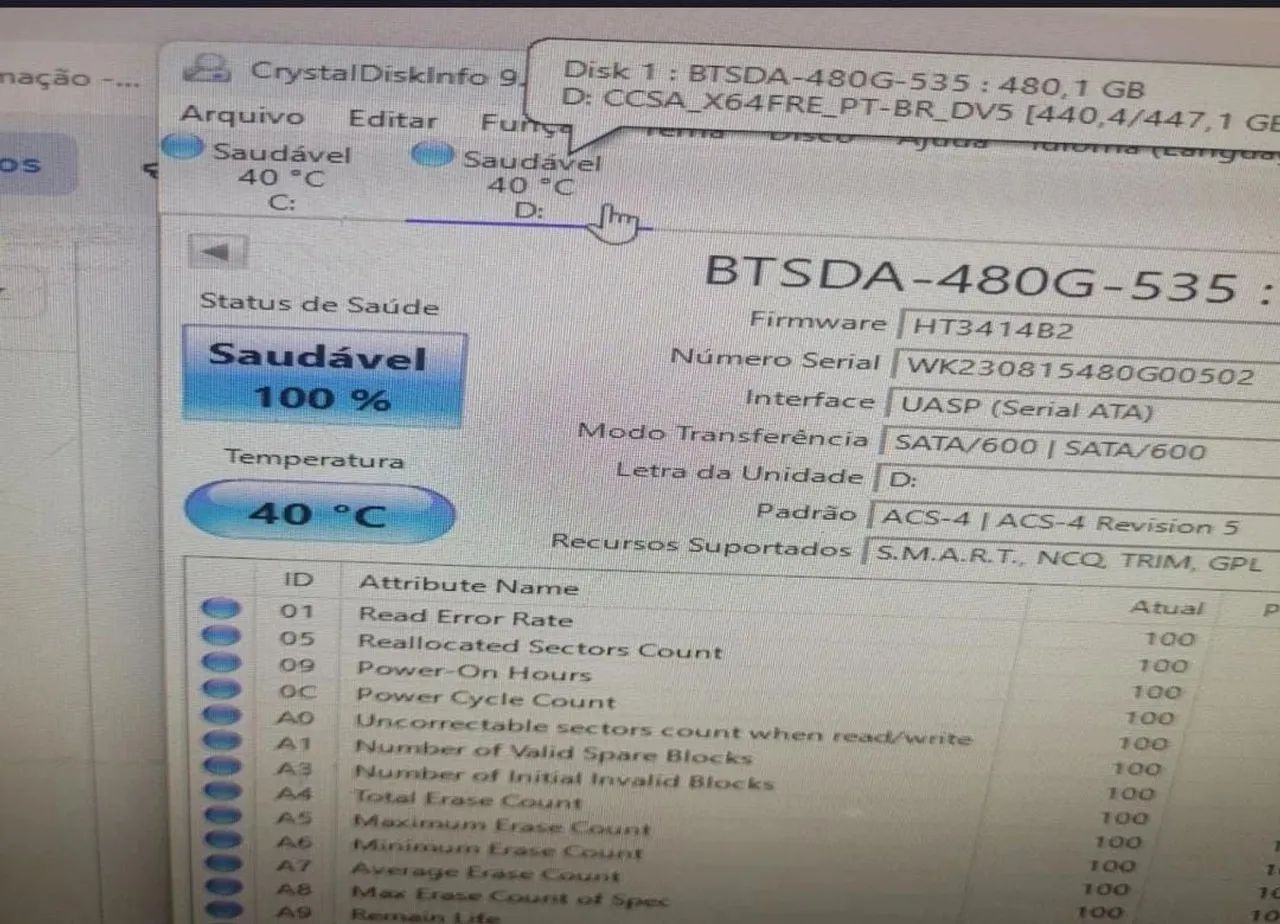 SSD SATA 480GB - Foto 2