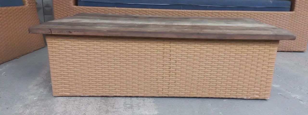 Conjunto Sofá Fibra Sintética + Poltrona + Mesa - Completo - Foto 4