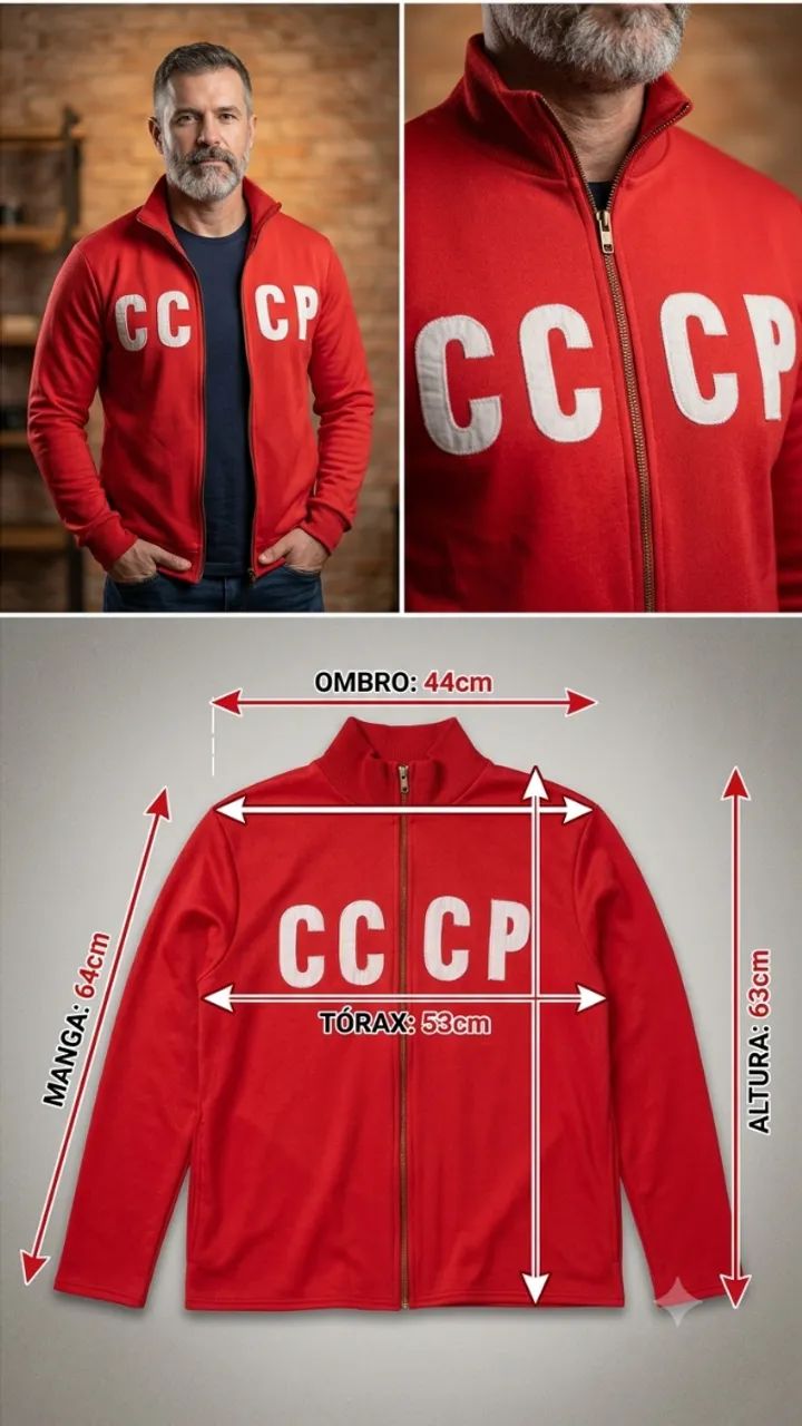 Jaqueta Esportiva União Soviética CCCP - Foto 2