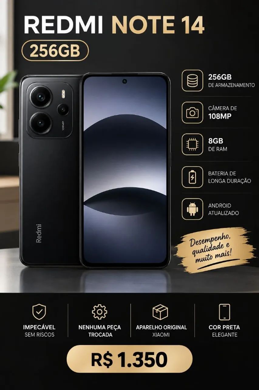 VENDO REDMI NOTE 14 - 256GB