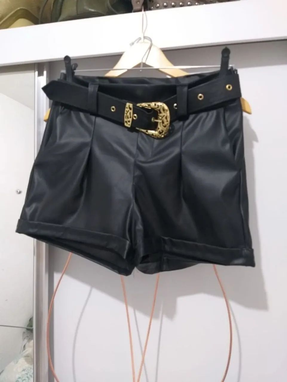 Short couro fazer gg