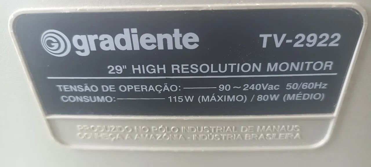 TV / Home Theater/ Rádio FM Gradiente vintage de 29 polegadas tube -  higth resolution  - Foto 3