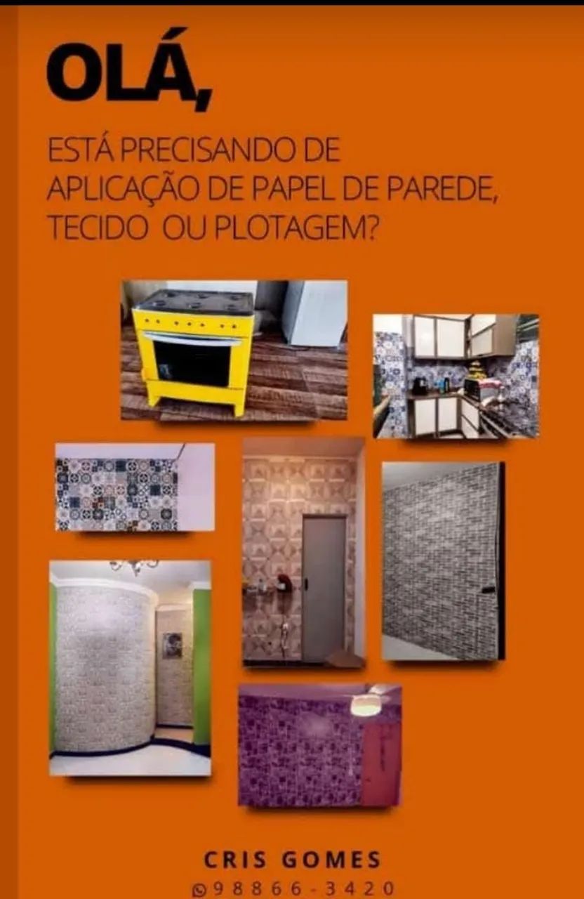 Aplicação de papel de parede, plotagens  - Foto 5