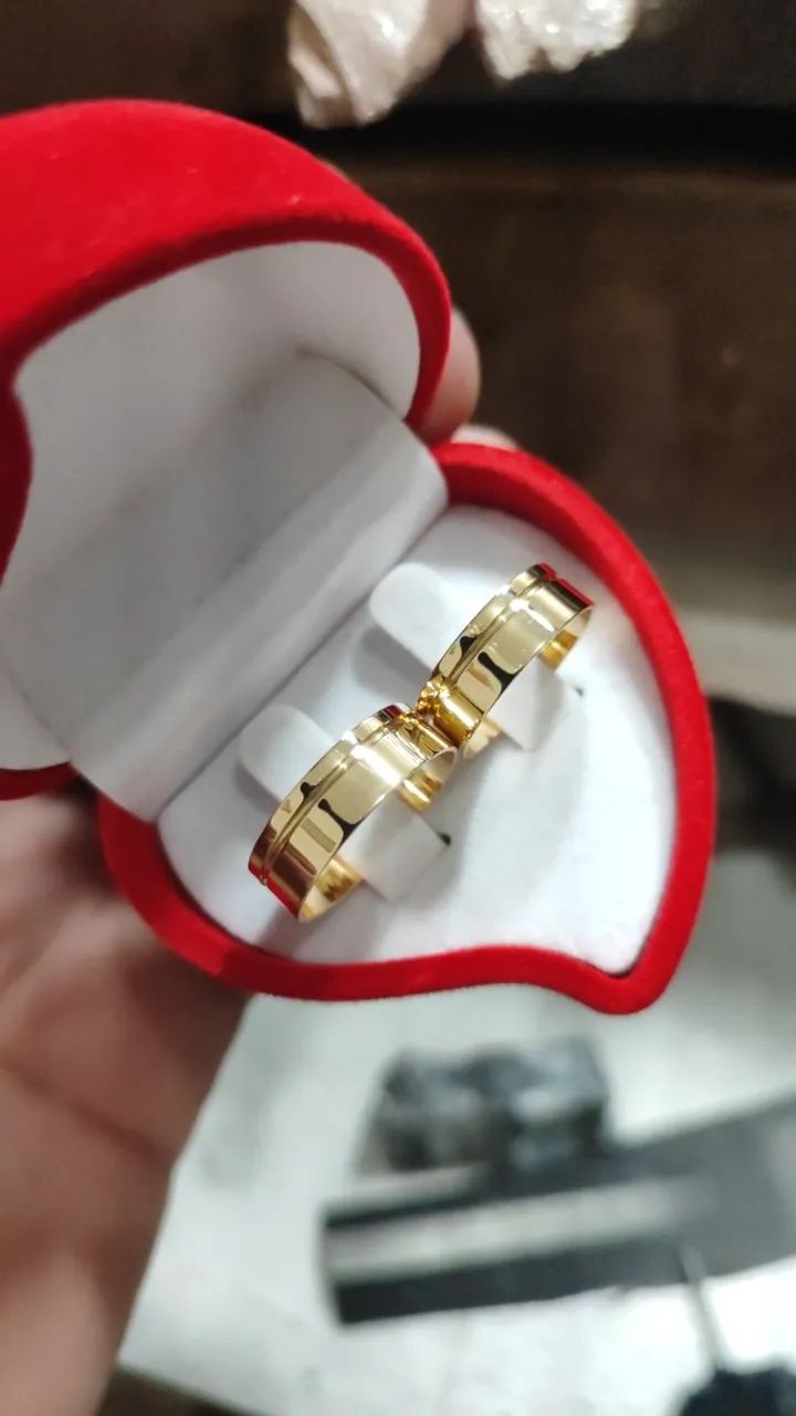 Alianças de ouro 18k - Foto 2