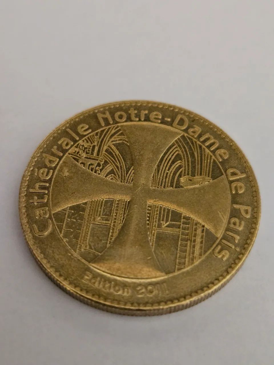 Moeda comemortiva Catedral Notre Dame