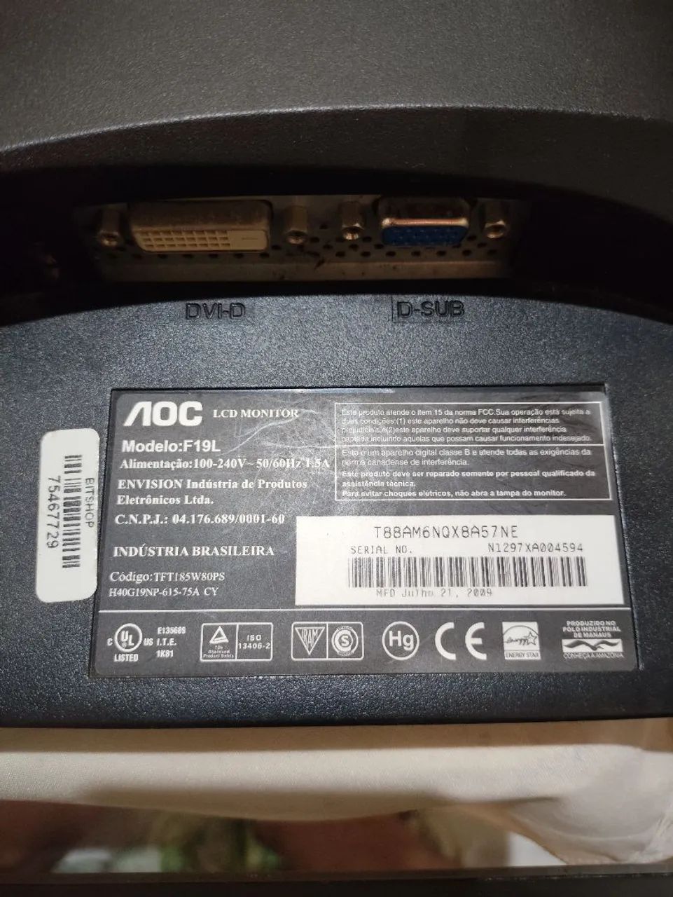 VENDO MONITOR COM TELA MANCHADA - Foto 3