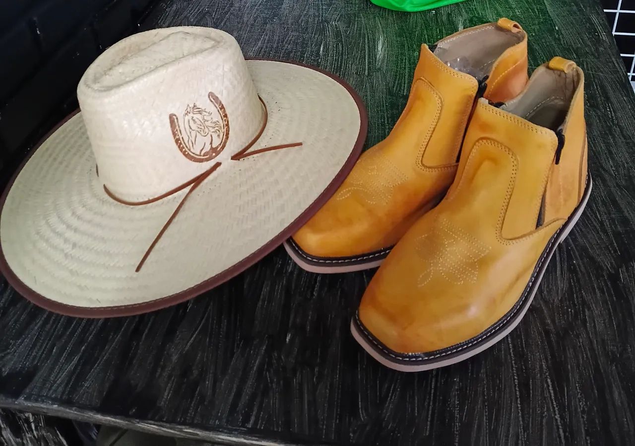 Bota n40 e chapéu novos  - Foto 5