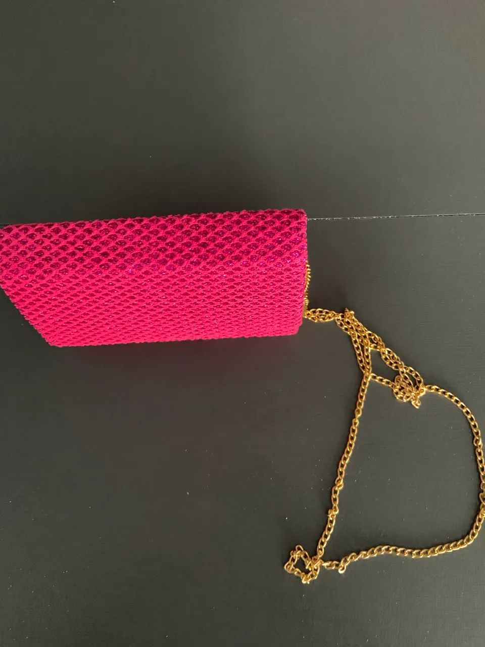 Bolsa para festa estilo clutche Pink com alça 