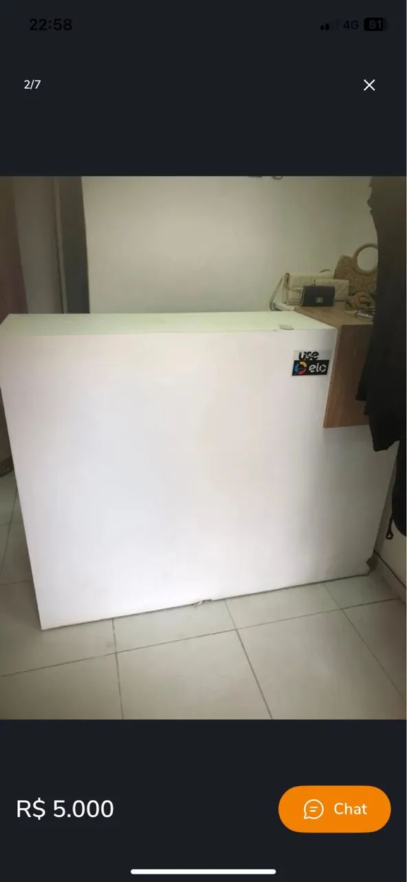 Balcão L com gaveta e prateleira 