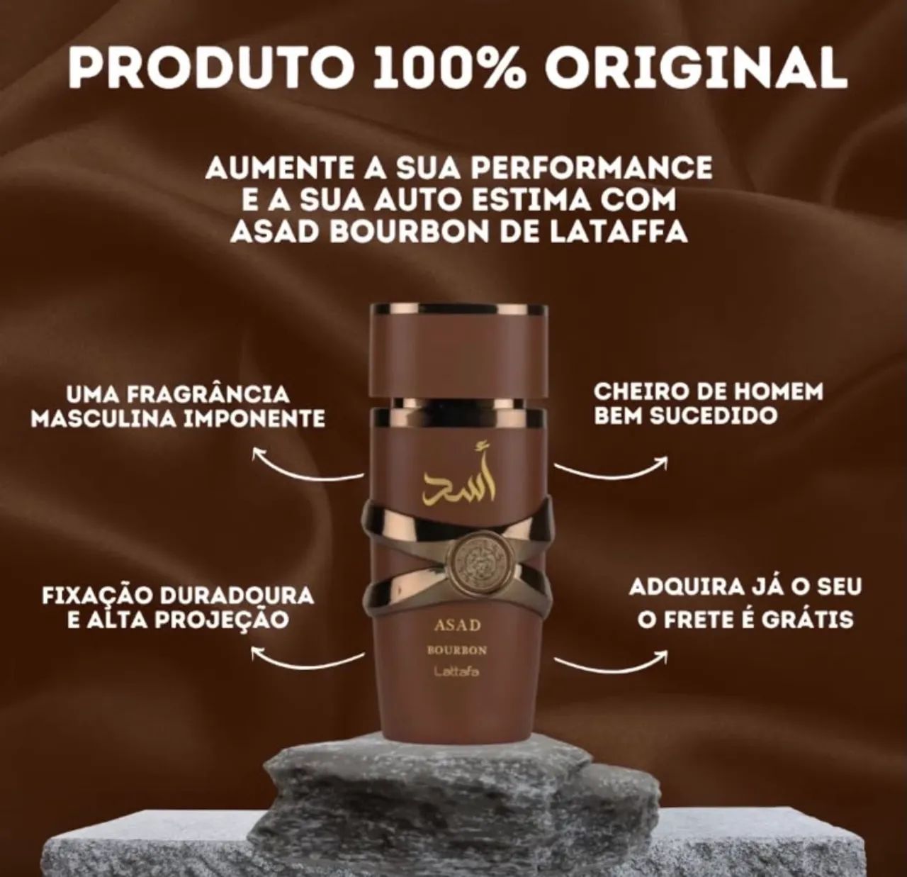 Perfume Árabe Asad Bourbon 100ml Lipx - Foto 3