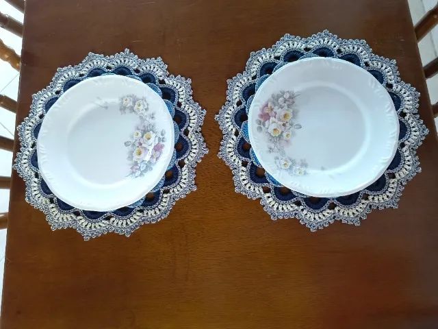 Sousplat com 6 peças em tons de azul - Foto 4