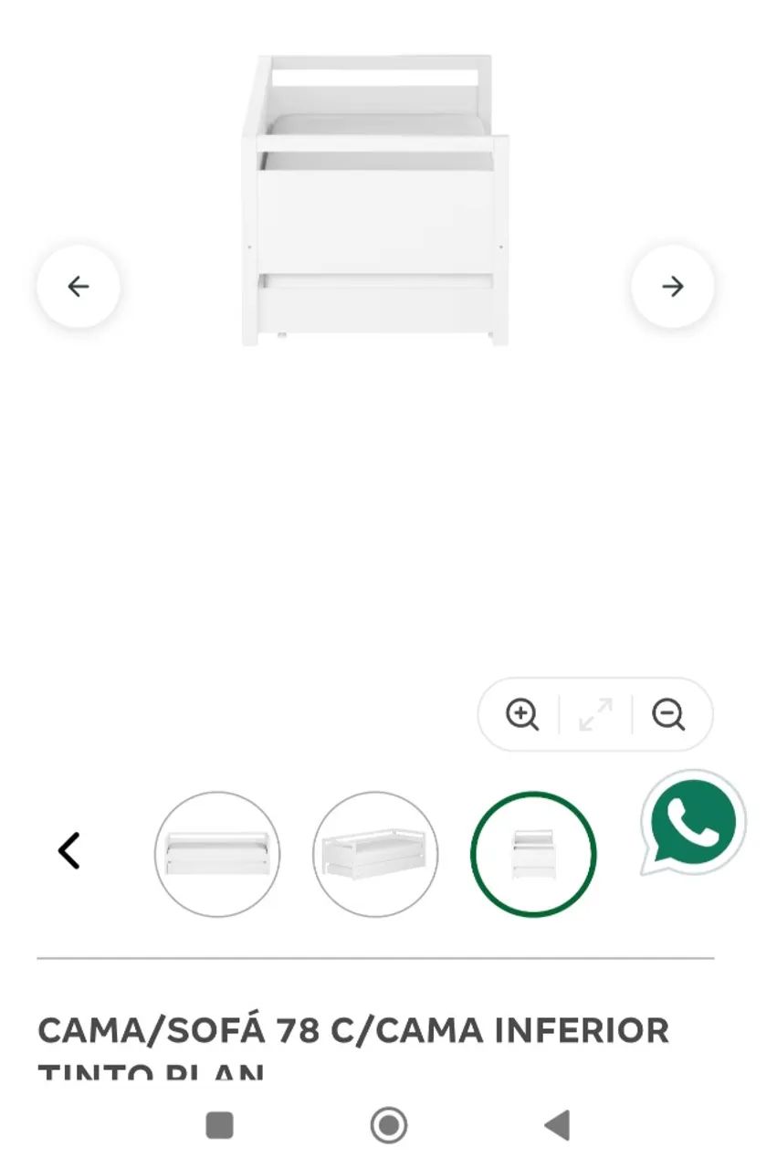 Sofá Cama Teen c Auxiliar e Colchões TOK STOK - Foto 2