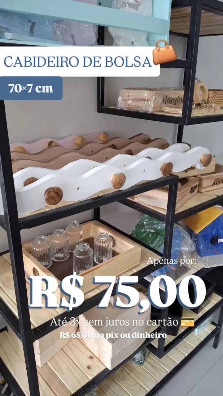 CABIDEIRO DE BOLSAS DE PAREDE - Foto 4