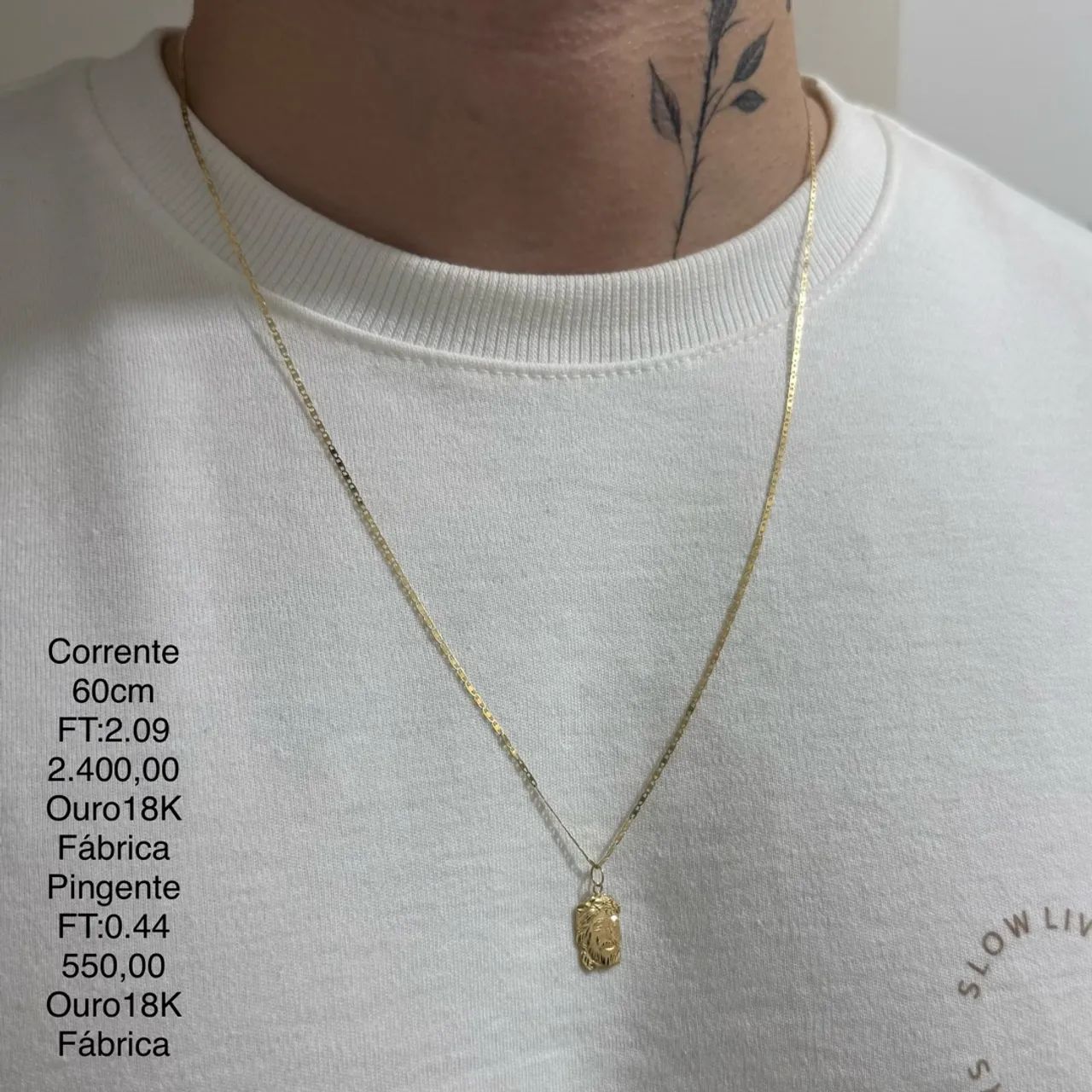 Correntes em ouro 18k nova sem uso - Foto 4