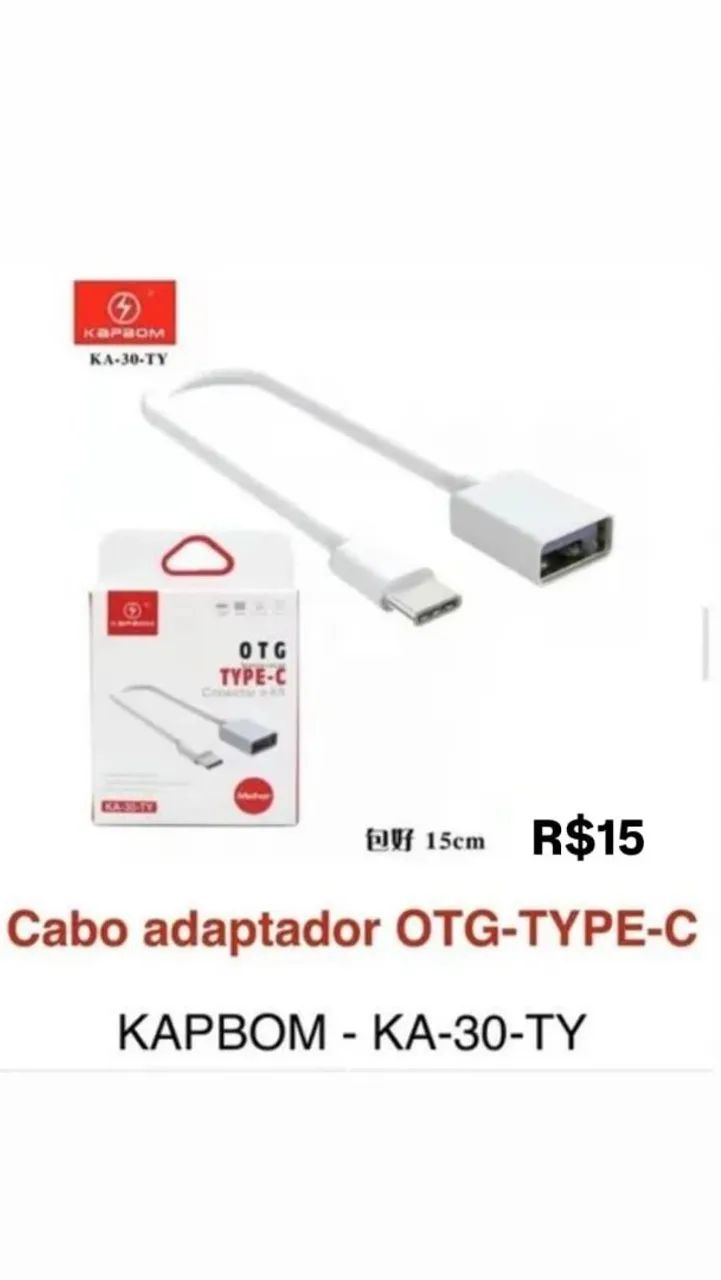 Cabos OTG TIPO C, LIGHTNING, V8, V3 NOVOS LEIAM A DESCRIÇÃO  - Foto 4