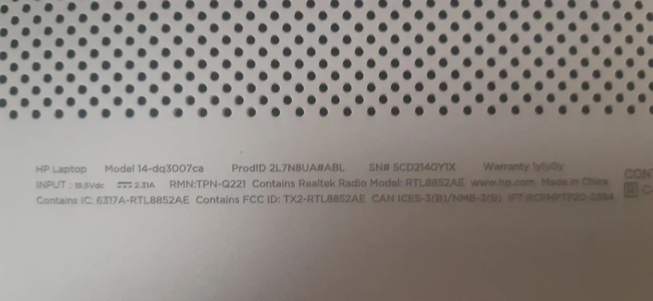 HP 14" mod. 14-dq3007ca  - Foto 3