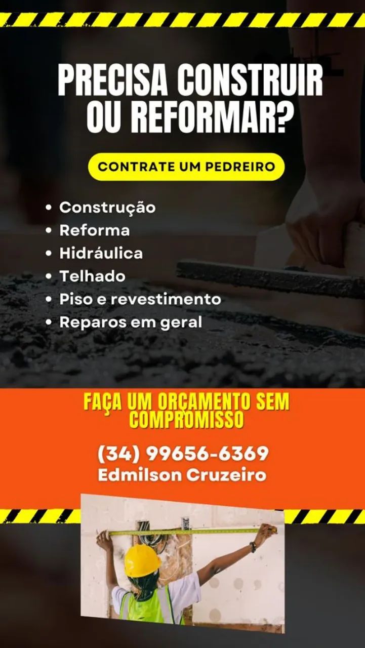 Pedreiro disponível 