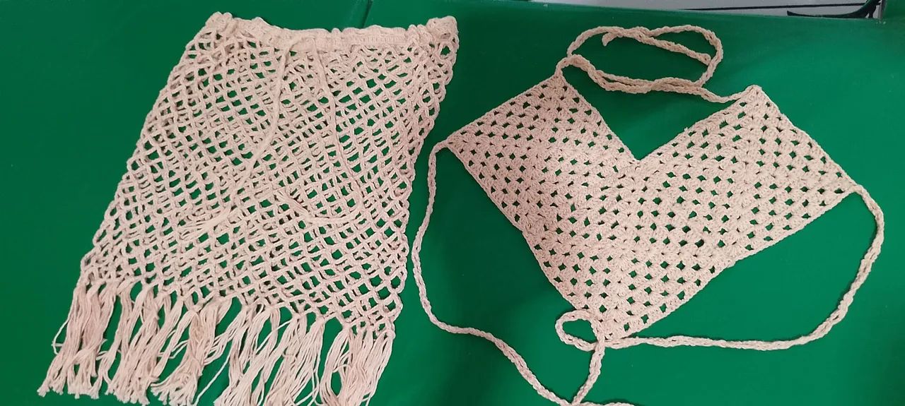Conjunto croche tamanho P