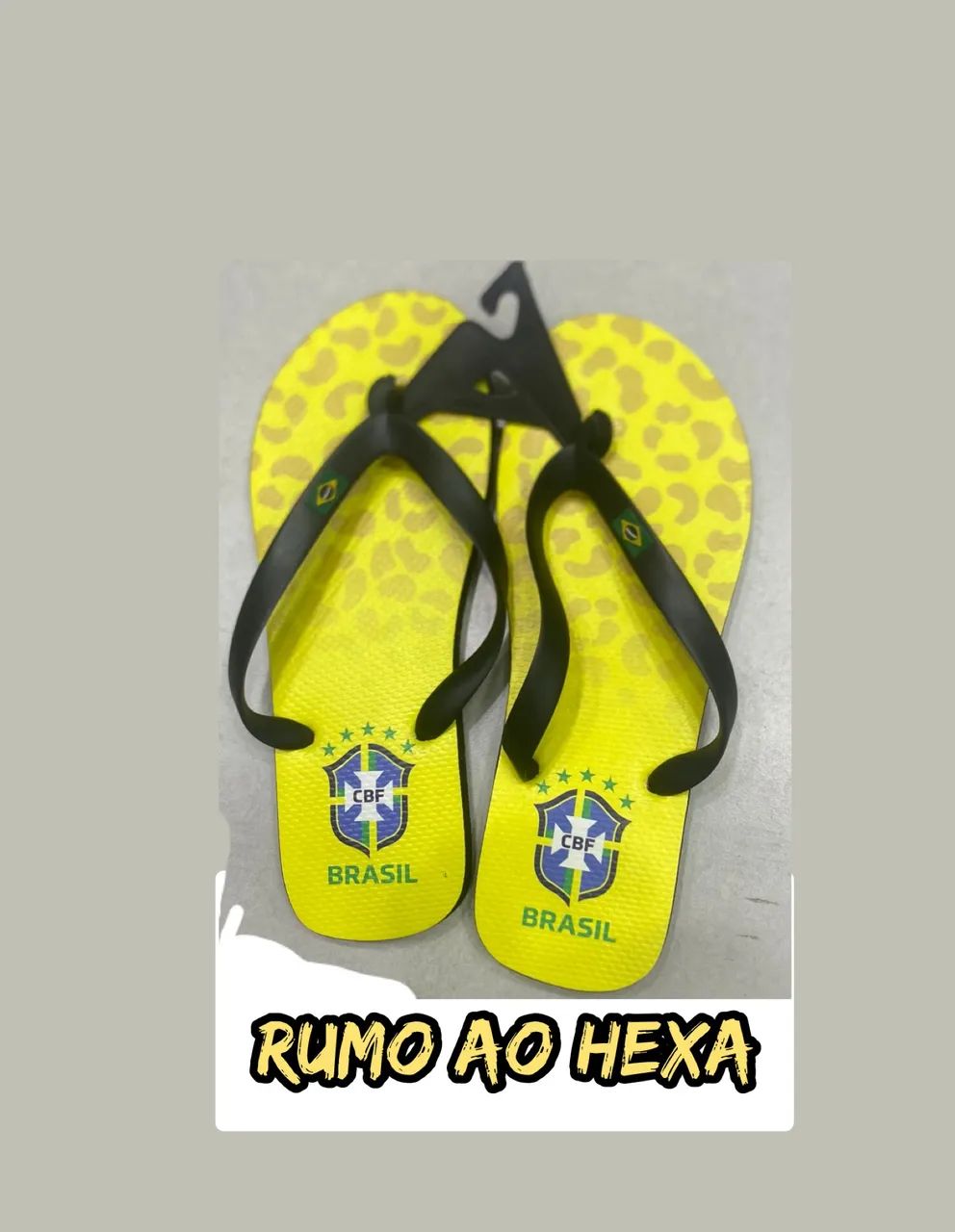 Chinelo unissex Brasil rumo ao hexa 