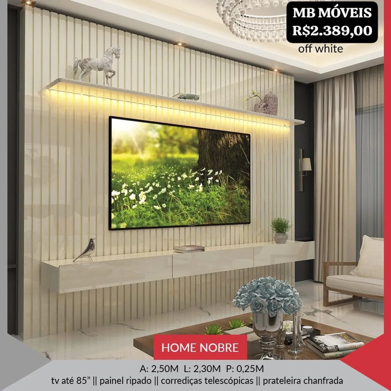 Painel Home Nobre Ripado - Foto 2
